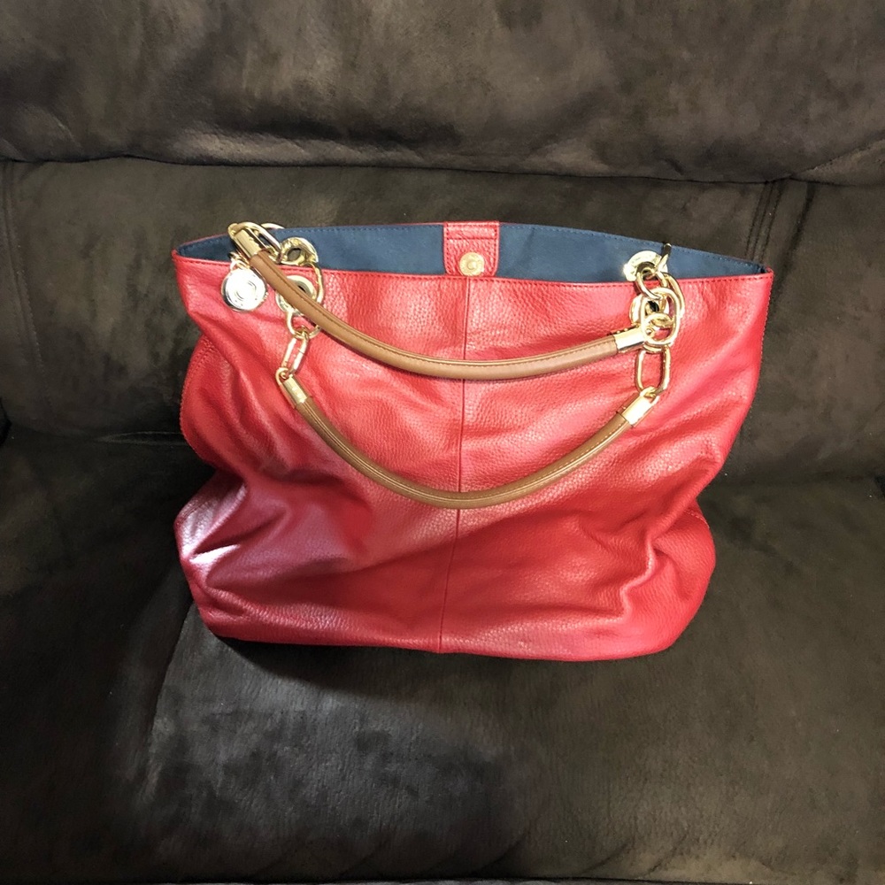 Tommy Hilfiger Red Leather Bag